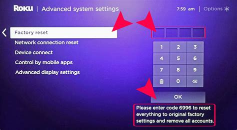 factory reset roku|factory reset roku doorbell.